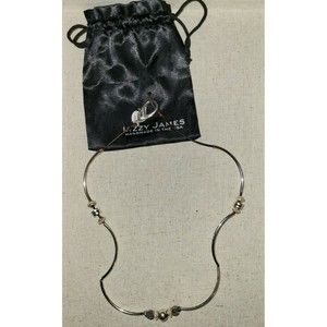 Lizzy James Beaded Necklace Silver Plated Handmade Artisan Jewelry made in USA